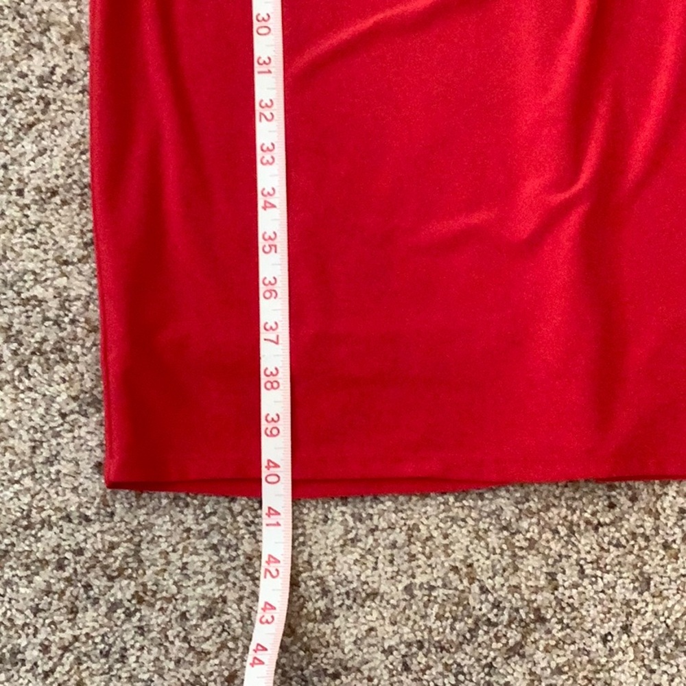 Ralph Lauren Drape Neck Size 10P Red Dress - Picture 7 of 9